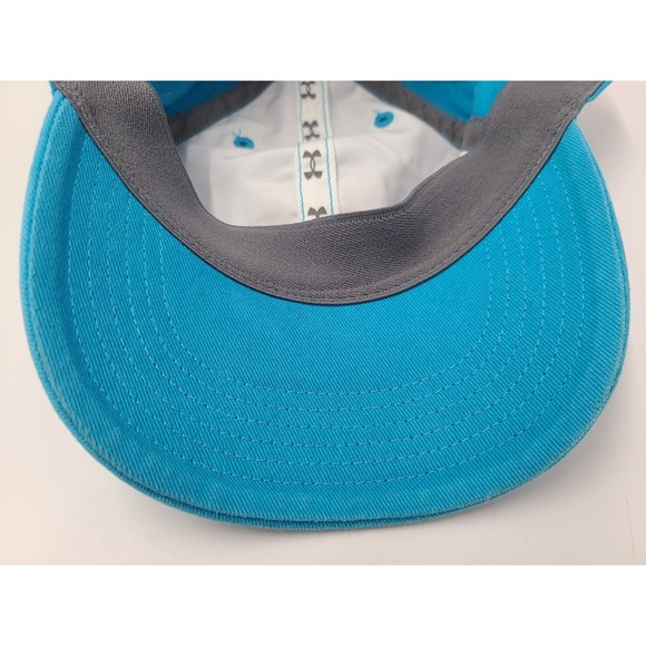 Women Under Armour Strapback Adjustable Hat Cap Cotton Casual Baseball UA Blue - Picture 10 of 11